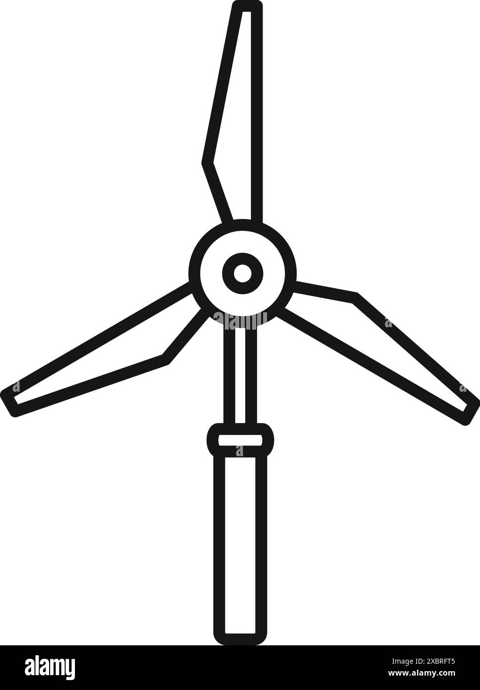 Wind turbine generating sustainable and renewable energy Stock Vector