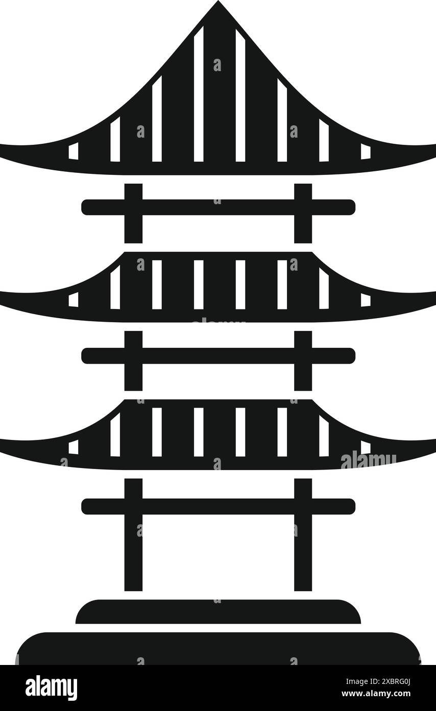 Traditional japanese pagoda temple building standing tall Stock Vector ...