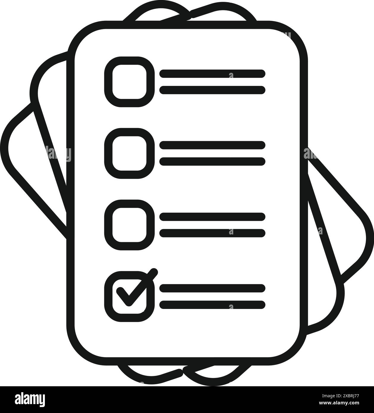 This icon of a checklist is perfect for representing completing tasks, whether on paper or digitally Stock Vector