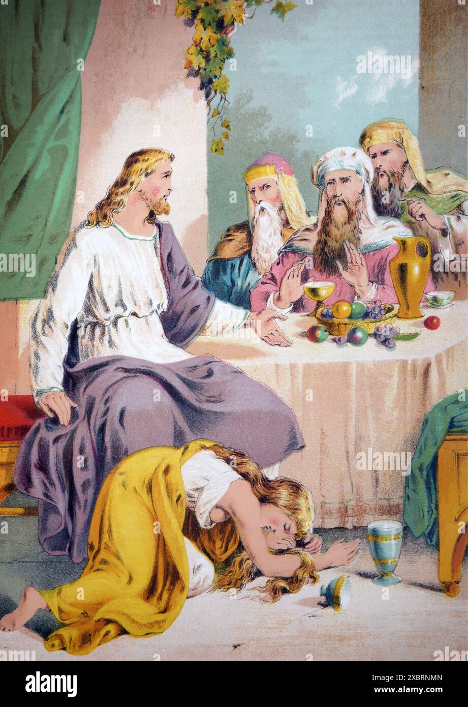 Mary washing jesus' feet hi-res stock photography and images - Alamy