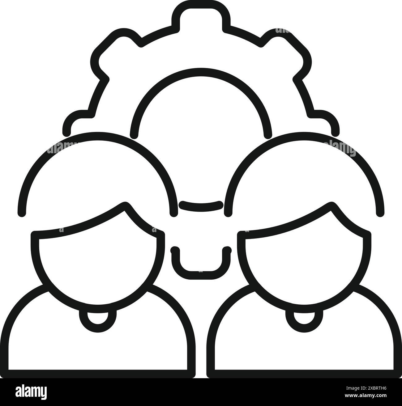 Collaborating two men in Stock Vector Images - Alamy