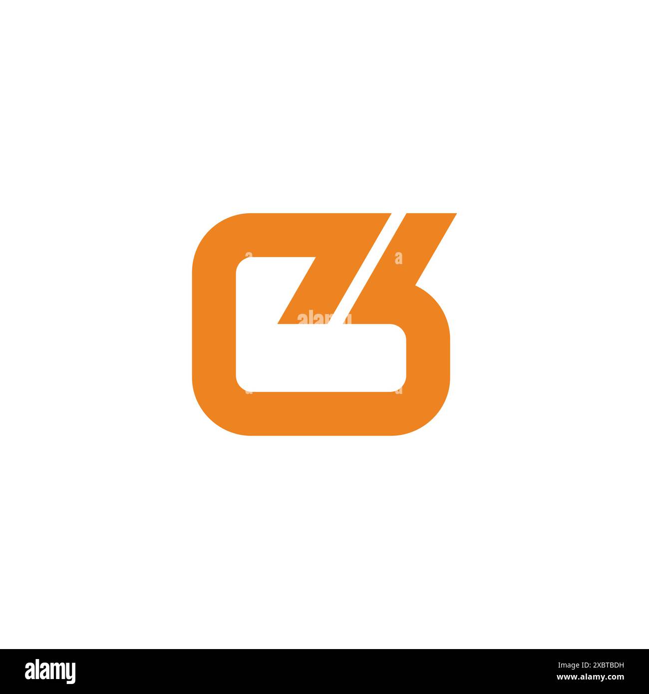 letter cb square geometric line logo vector Stock Vector
