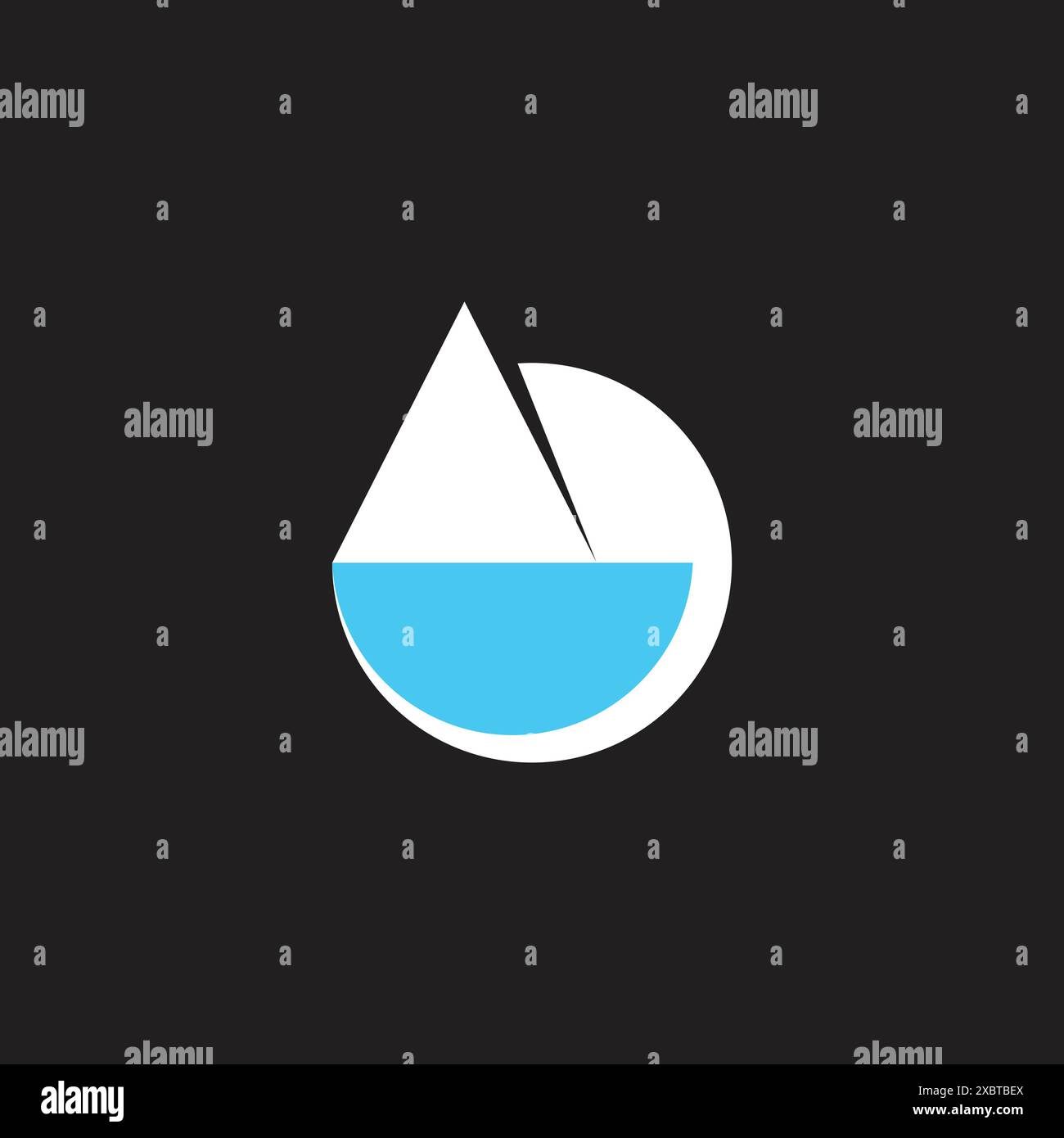 circle simple mountain snow ocean symbol logo vector Stock Vector