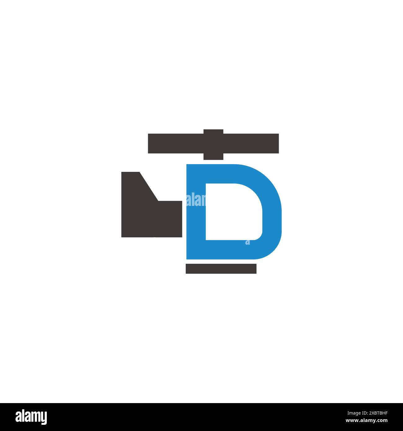 letter d doodle helicopter symbol icon vector Stock Vector
