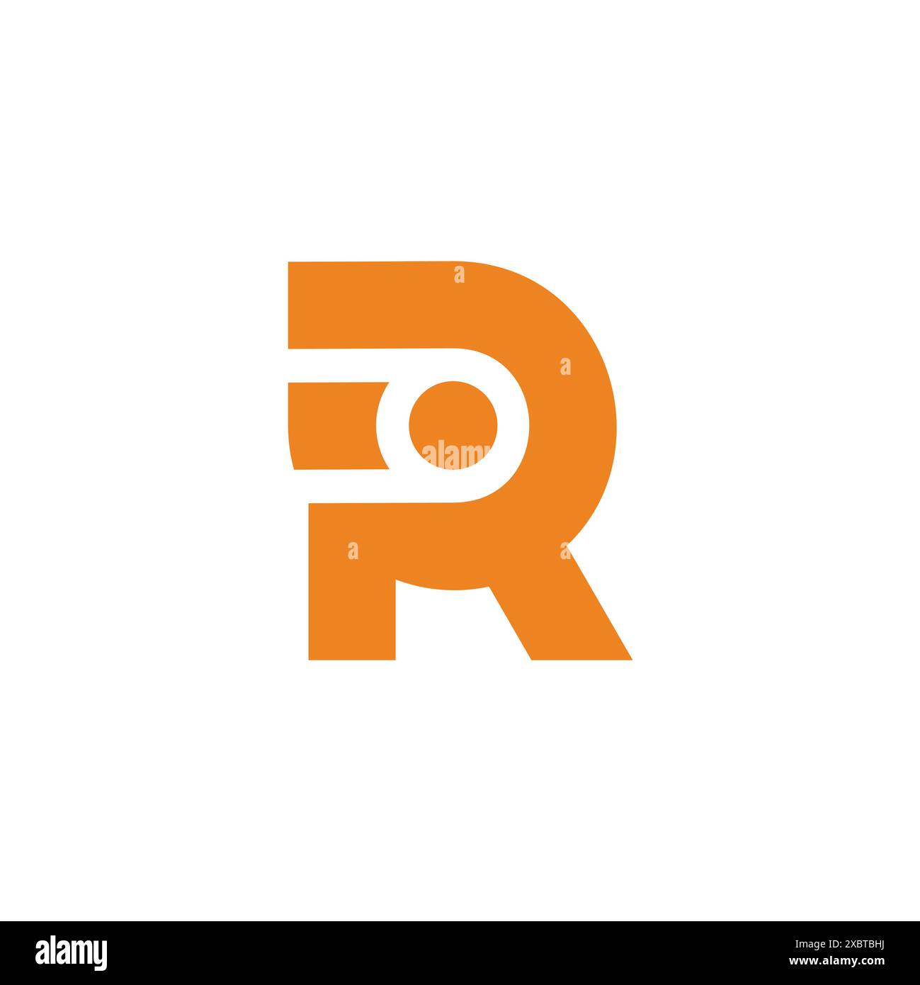 letter ir yellow cute shape simple geometric logo vector Stock Vector