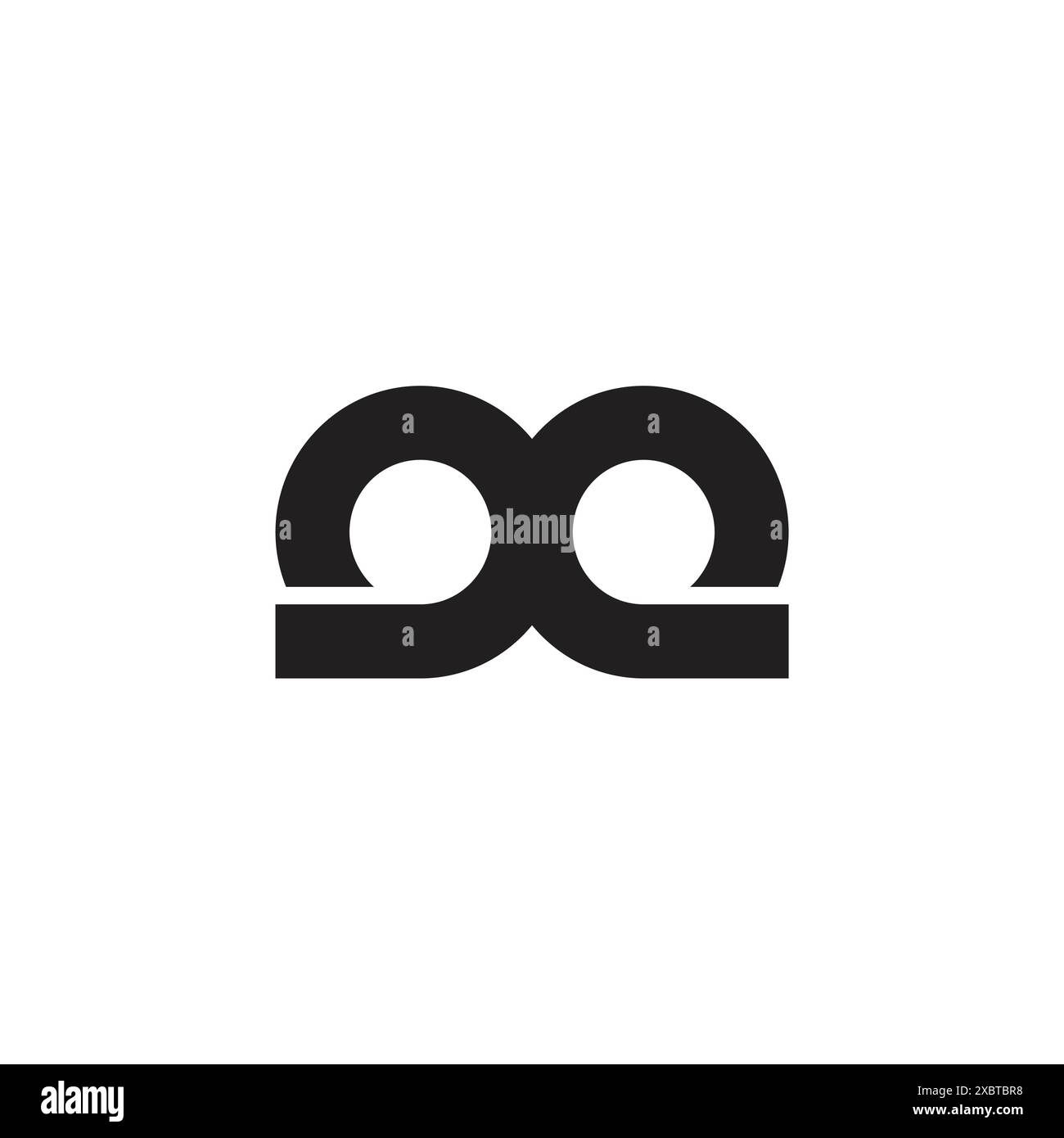 letter m linked loop wavy geometric  logo vector Stock Vector