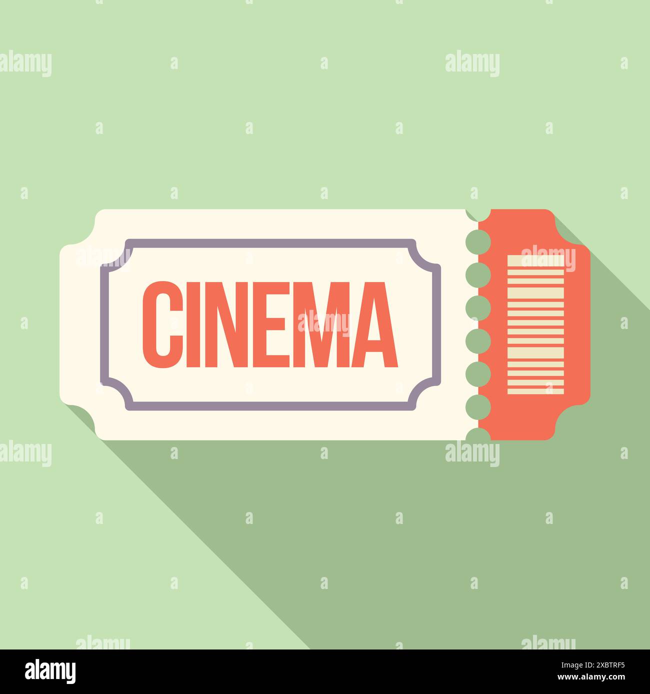 Cinema ticket admitting one to a movie theatre with a barcode for entry