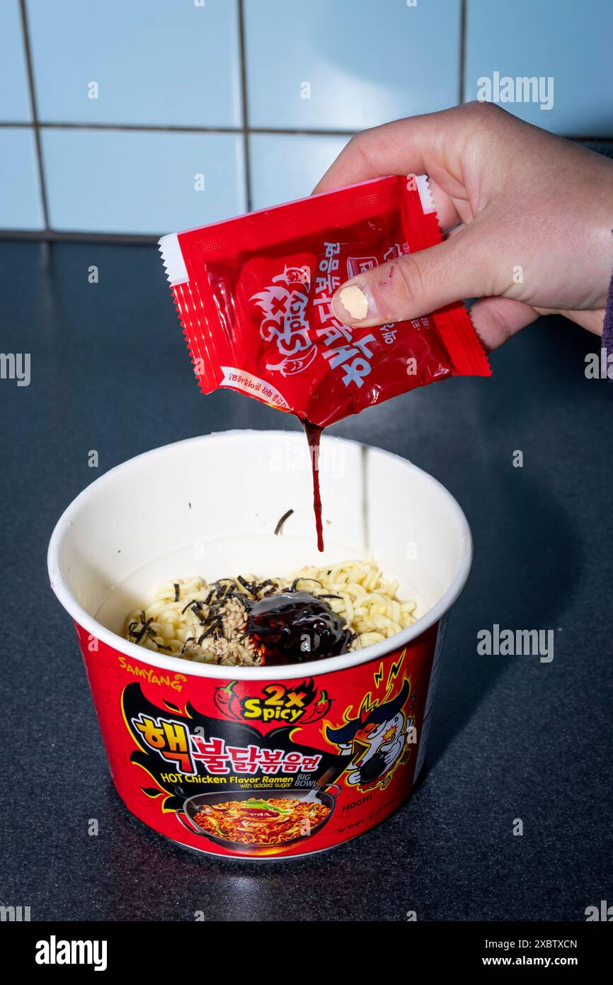 Instant Buldak 2 x Spicy Chicken Ramen noodles from the South Korean