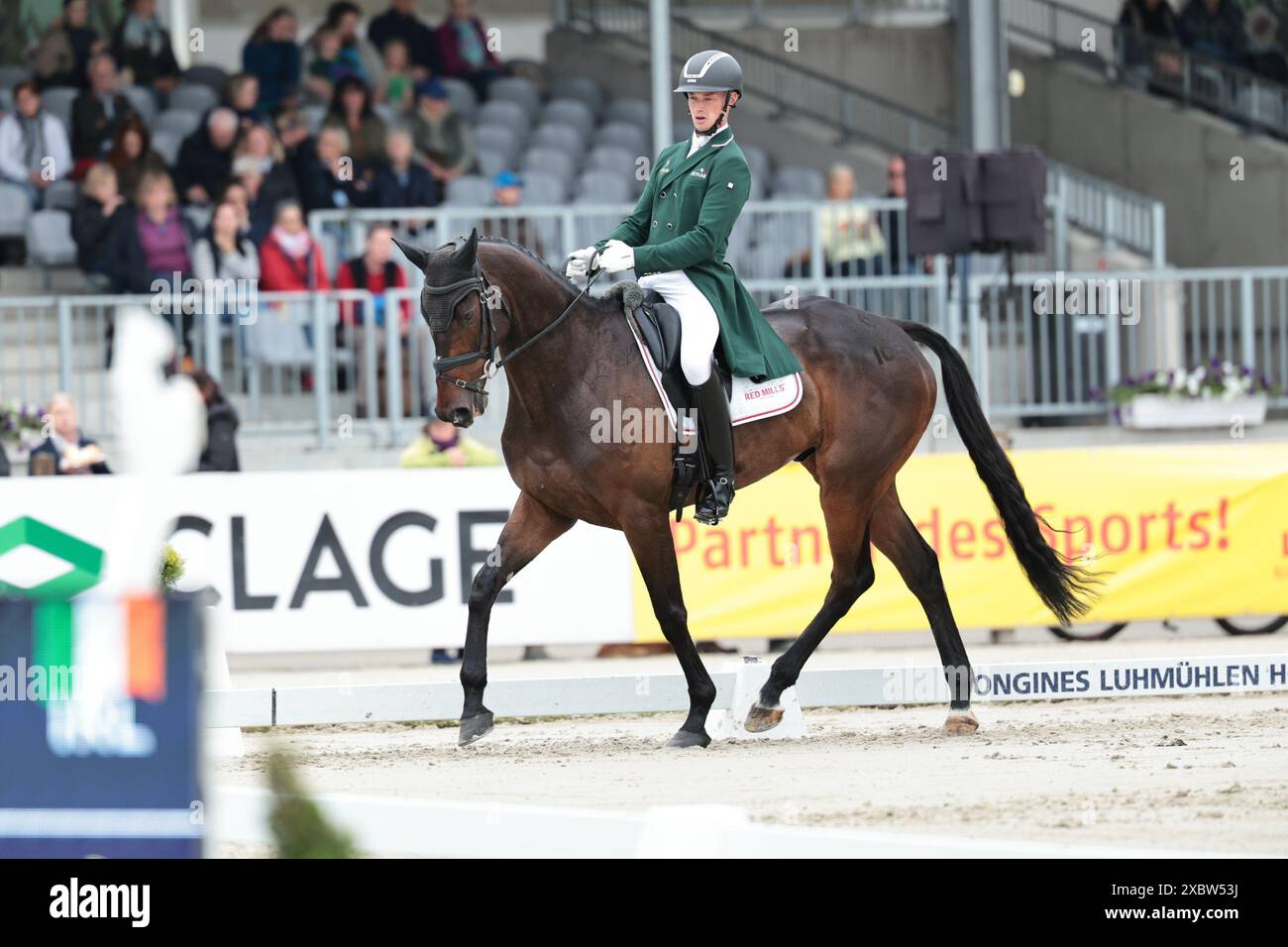 Ian Cassells of Ireland with Master Point during the CCI5*L dressage at