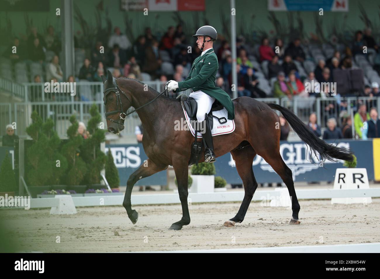Ian Cassells of Ireland with Master Point during the CCI5*L dressage at