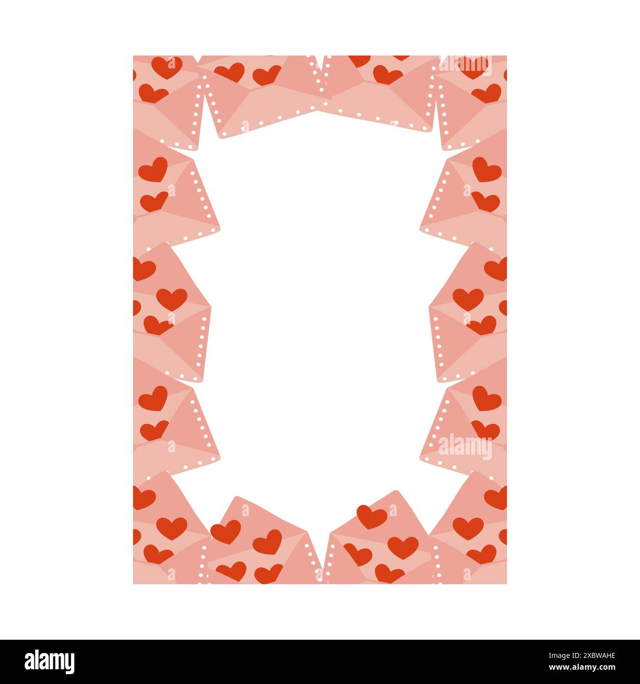 Valentines day card with heart shapes on white background Stock Vector ...