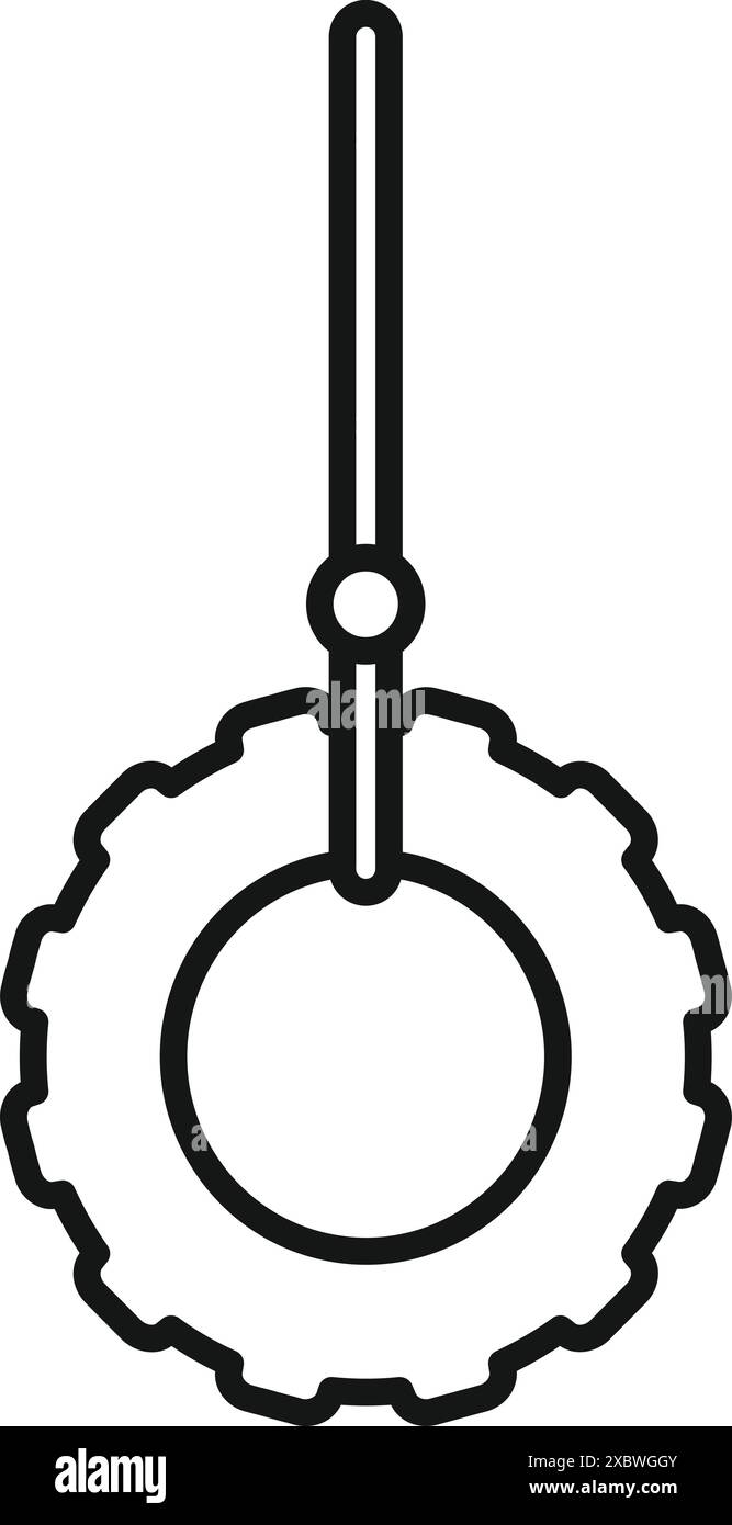 Old swing from rope Stock Vector Images - Alamy