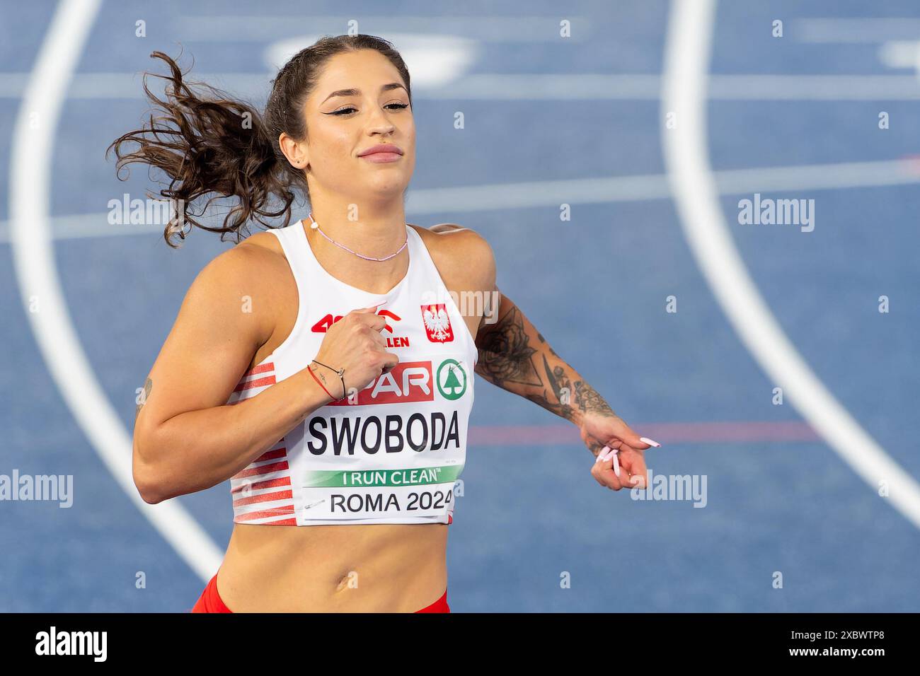 ROME ITALY JUNE 9 Ewa Swoboda Of Poland Competing In The 100m Women