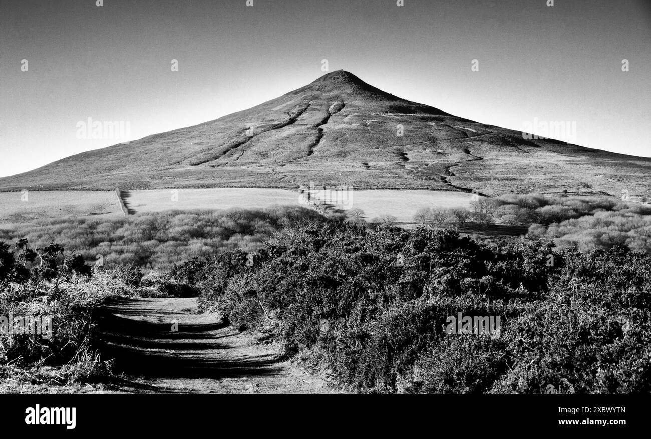 Sugar Loaf, Mynydd Pen-y-fal, is on the southern edge of the Black Mountains in Bannau Brycheiniog, the Brecon Beacons National Park Stock Photo