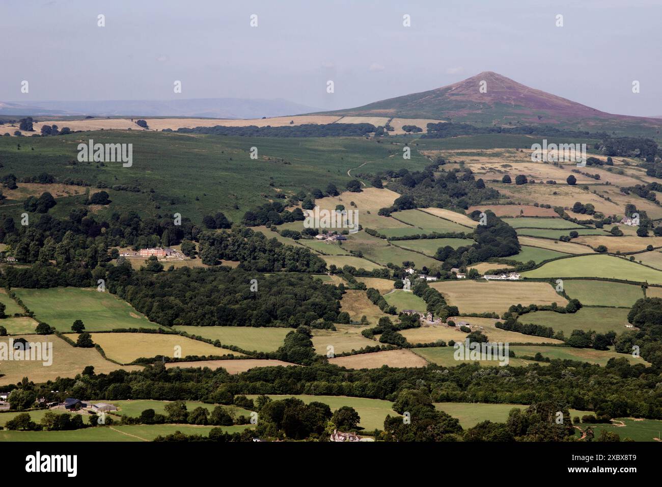 Sugar Loaf, Mynydd Pen-y-fal, is on the southern edge of the Black Mountains in Bannau Brycheiniog, the Brecon Beacons National Park Stock Photo