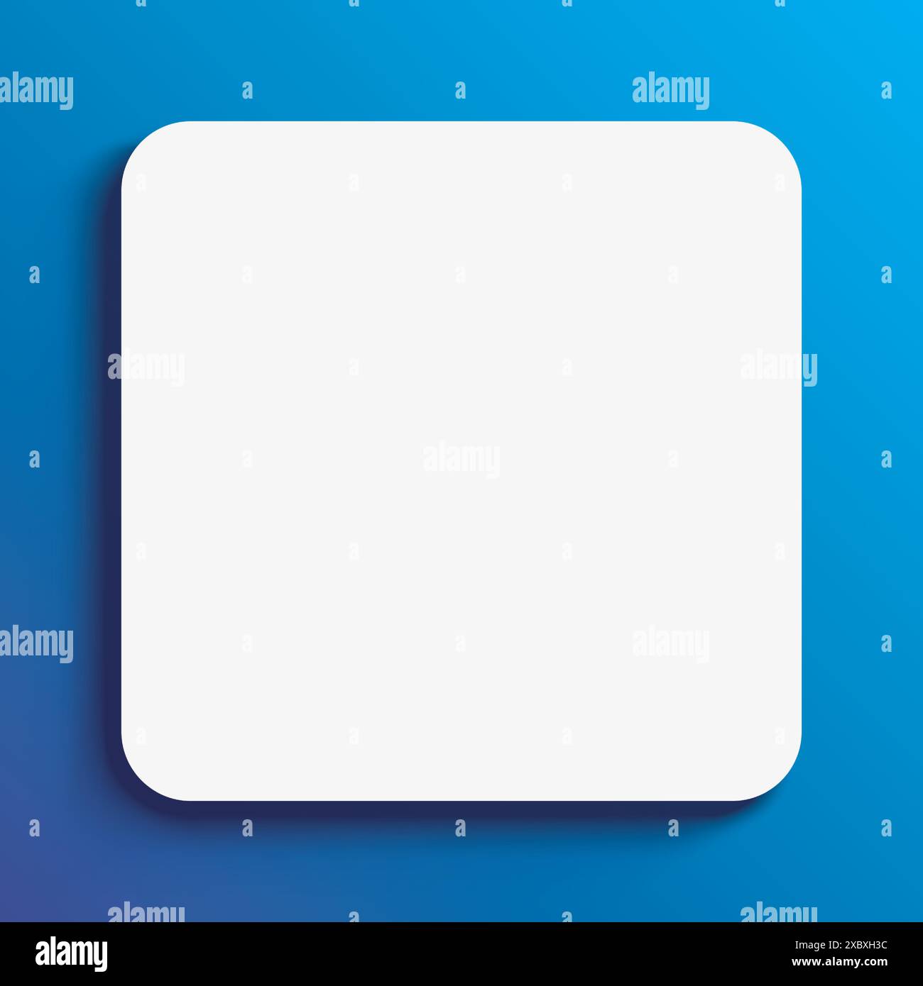 A white board with rounded corners sits on a blue background. Blank ...