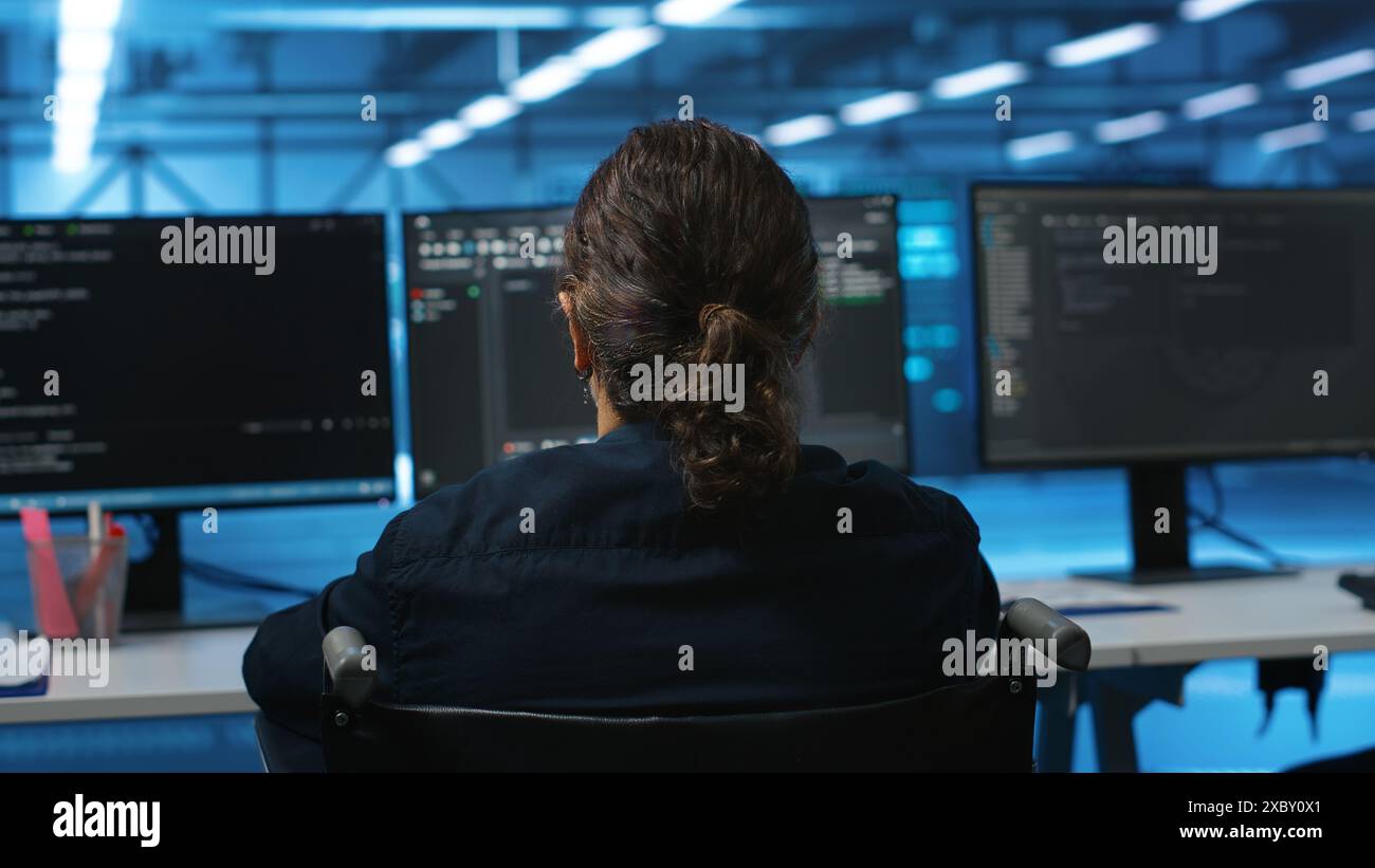 Data center programmer in wheelchair hi-res stock photography and ...