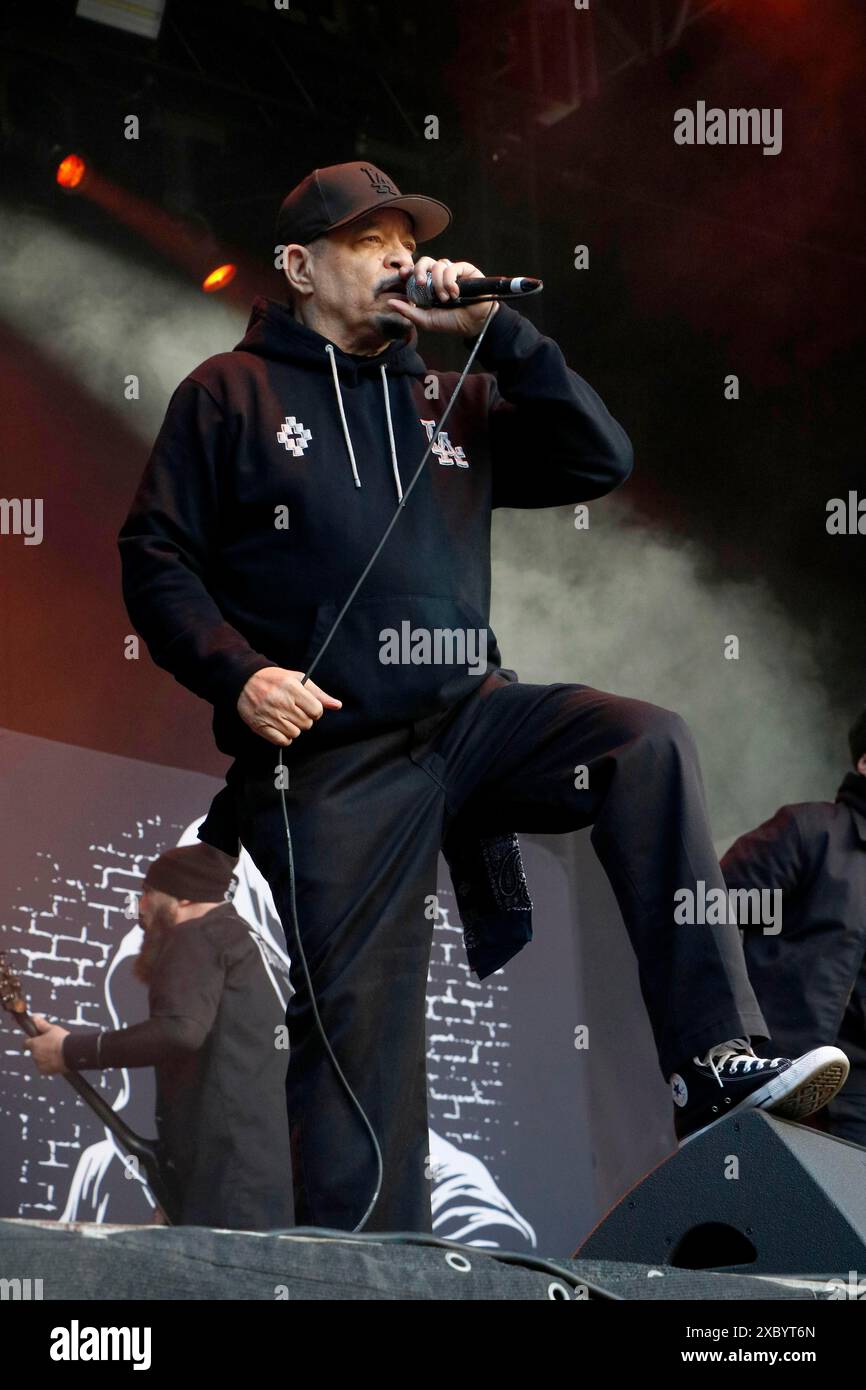 Ice-T (real name Tracy Lauren Marrow), rapper of Body Count ft. Ice-T during her European Tour