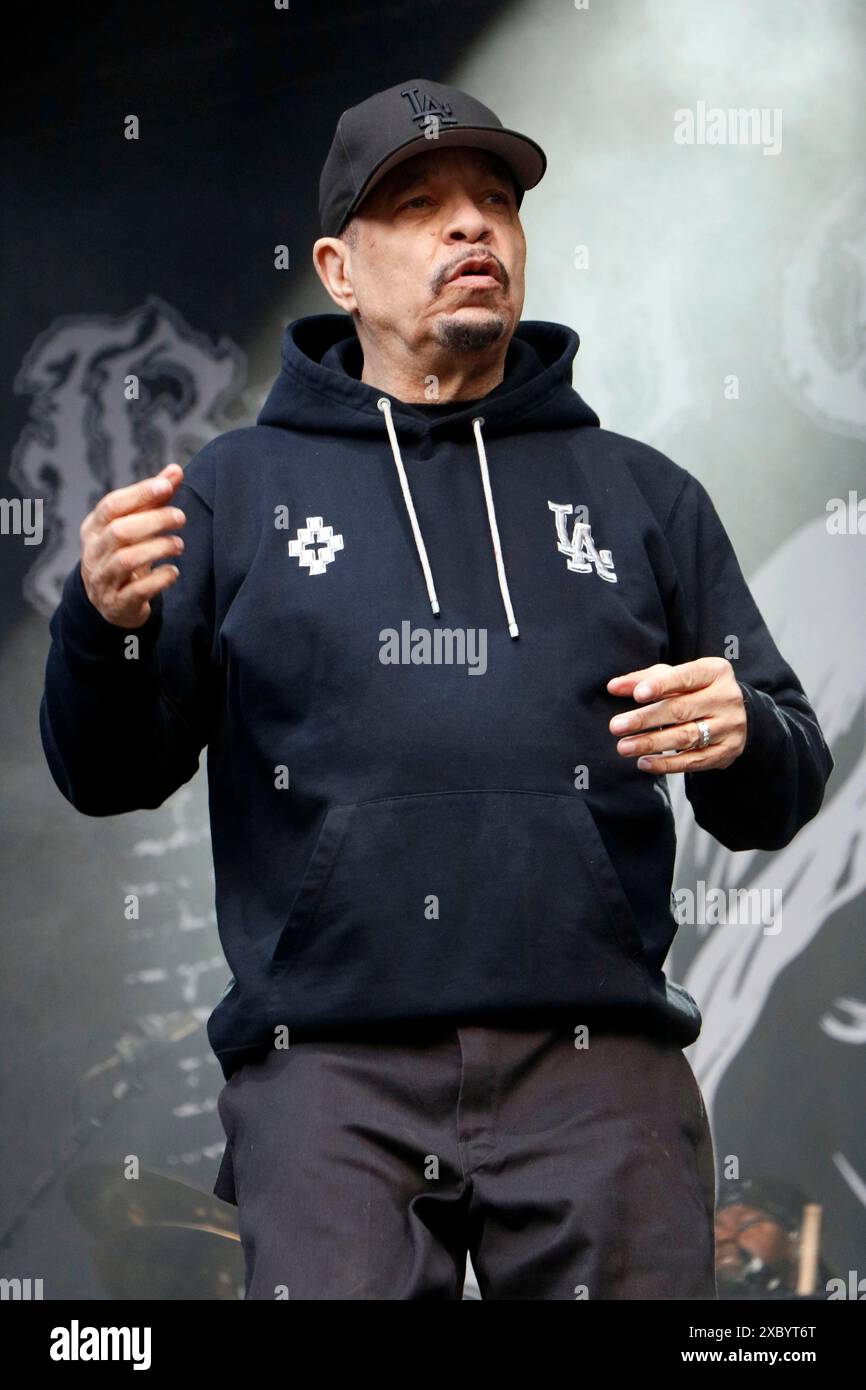 Ice-T (real name Tracy Lauren Marrow), rapper of Body Count ft. Ice-T during her European Tour