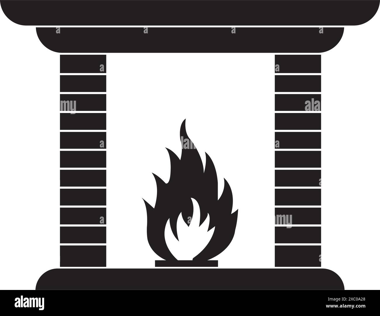 fire place icon vector illustration simple design Stock Vector Image ...