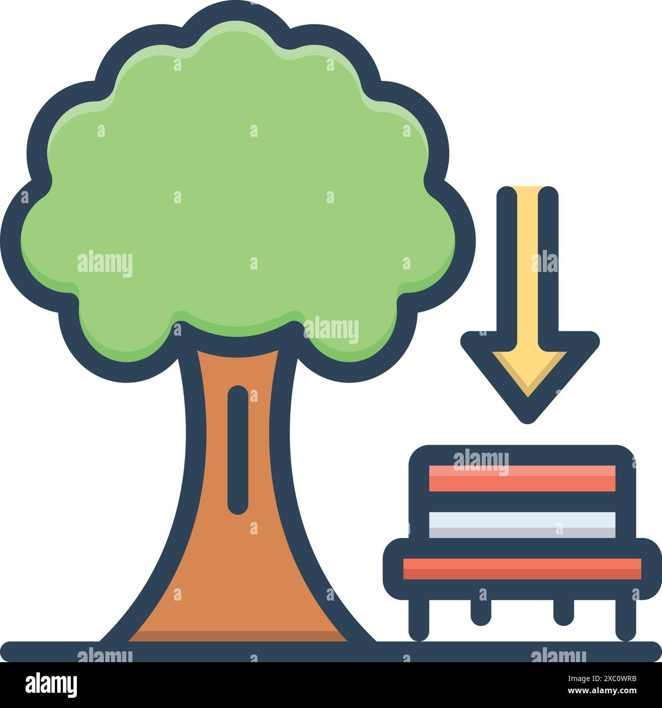 Trees below Stock Vector Images - Alamy