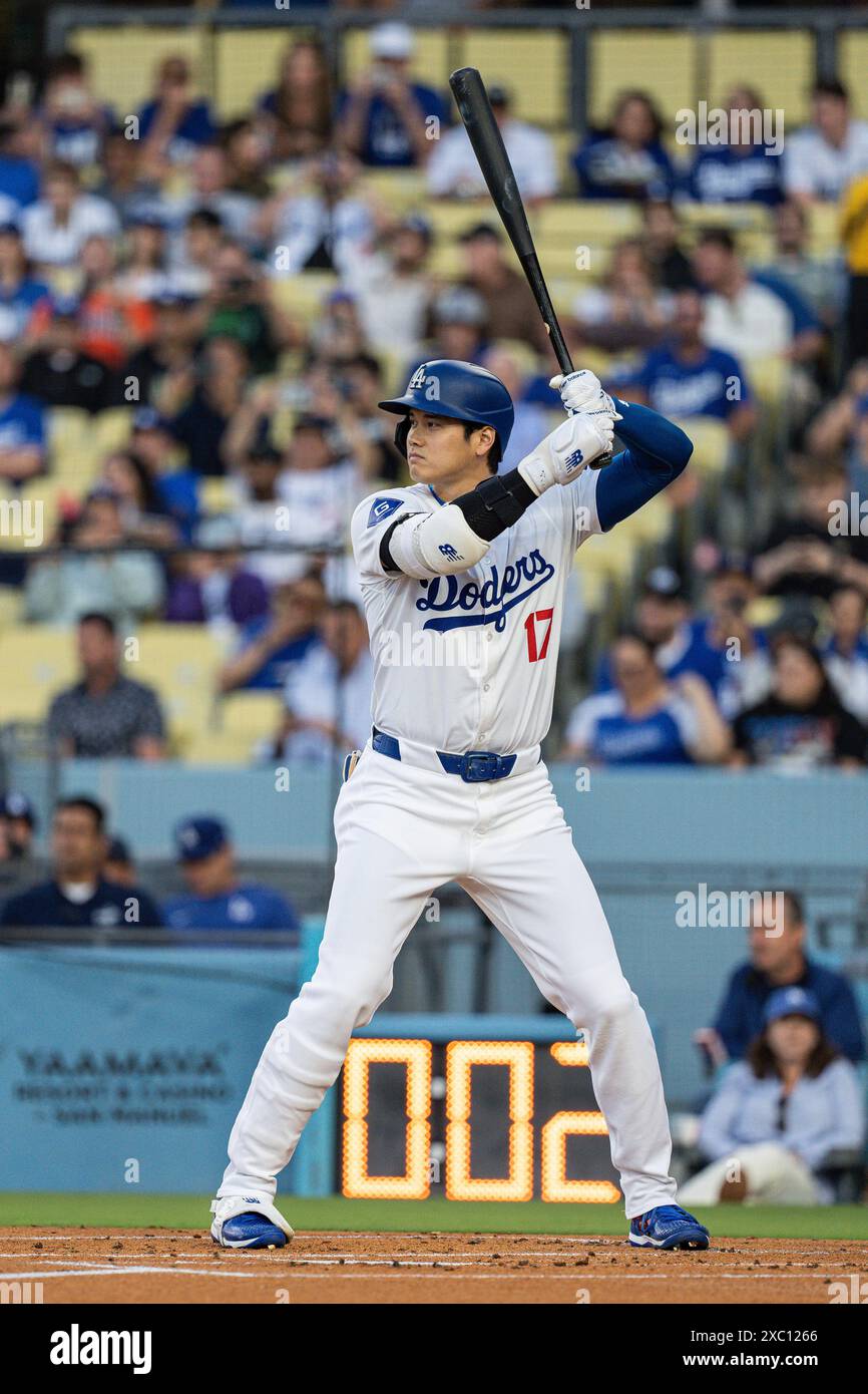 Los Angeles Dodgers Designated Hitter Shohei Ohtani (17) Bats During A 