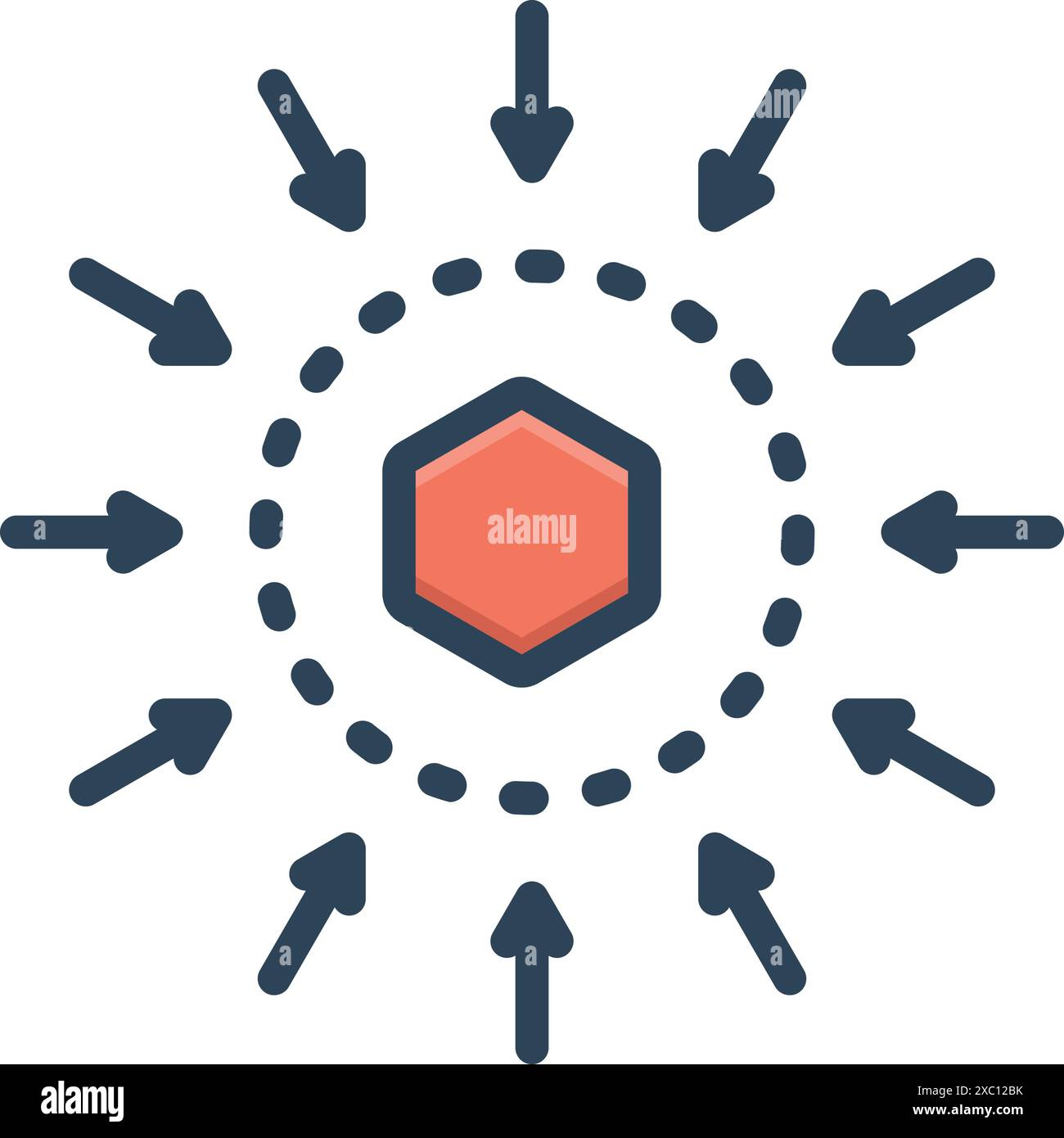 Point in the middle Stock Vector Images - Alamy