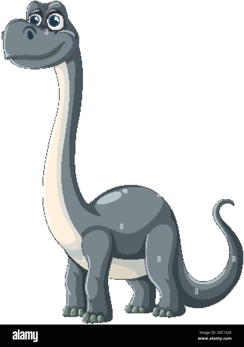 Cute dinosaur with a long neck Stock Vector Image & Art - Alamy