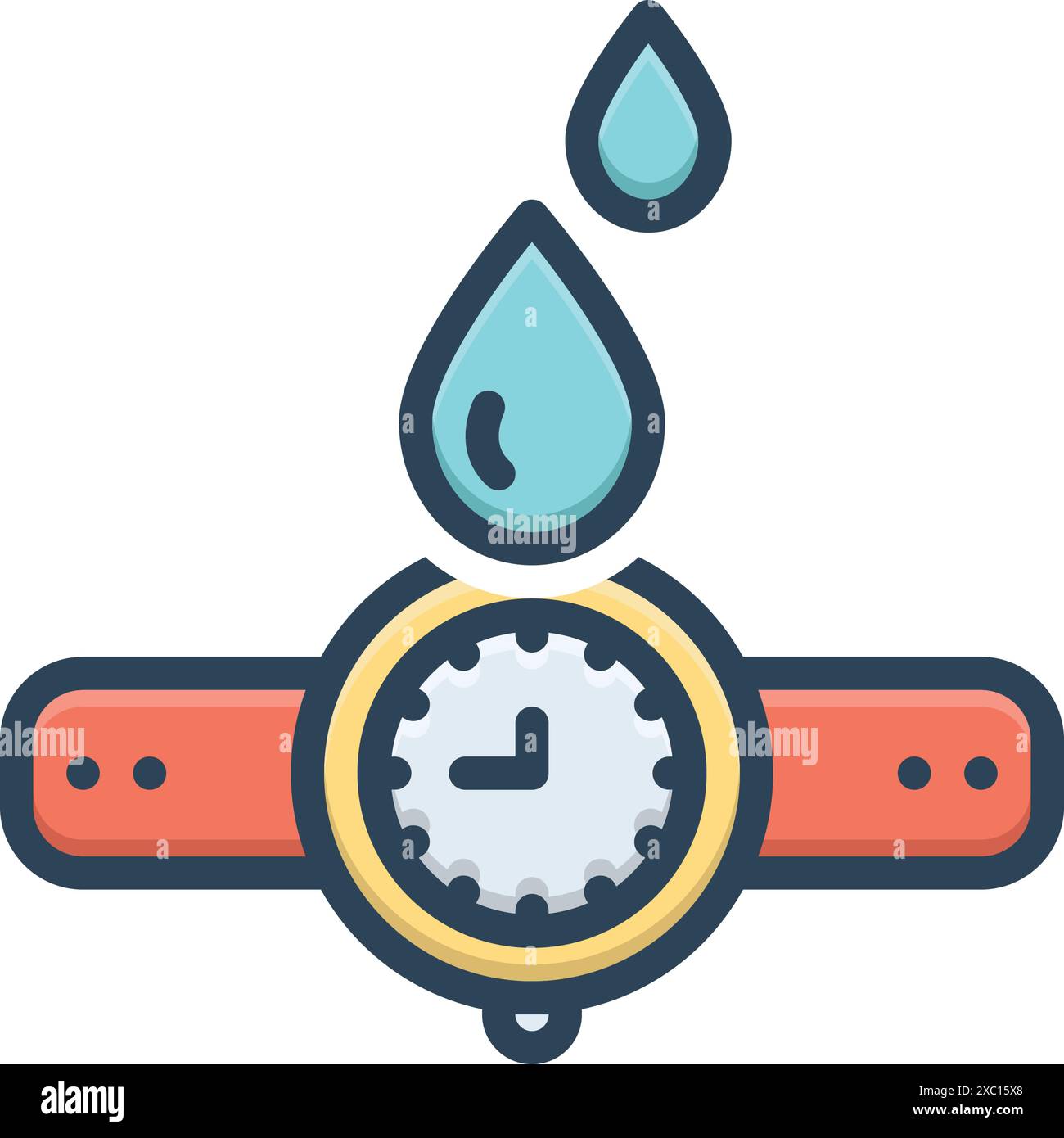 Waterproof watch vector vectors hi-res stock photography and images - Alamy
