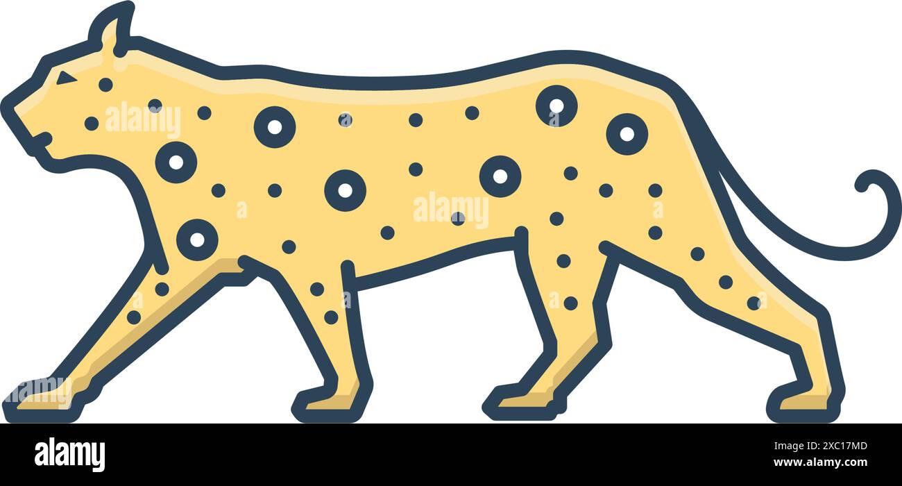 Icon for leopard,carnivorous Stock Vector