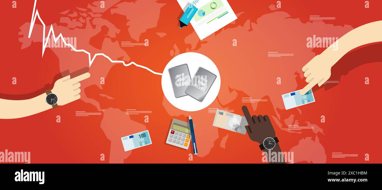 Silver price graph Stock Vector Images - Alamy