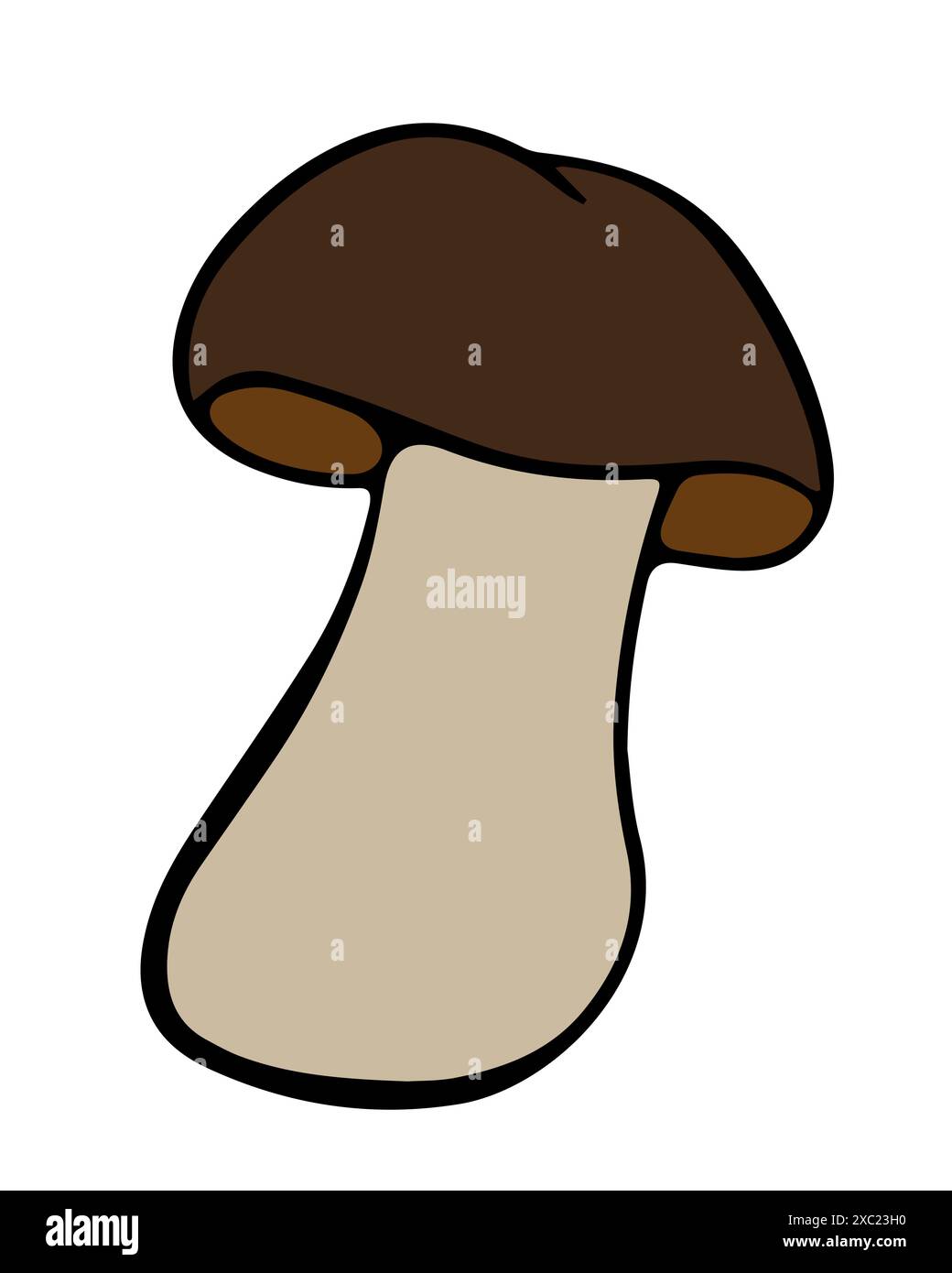 Vector isolated illustration of birch mushroom on a white background. Stock Vector