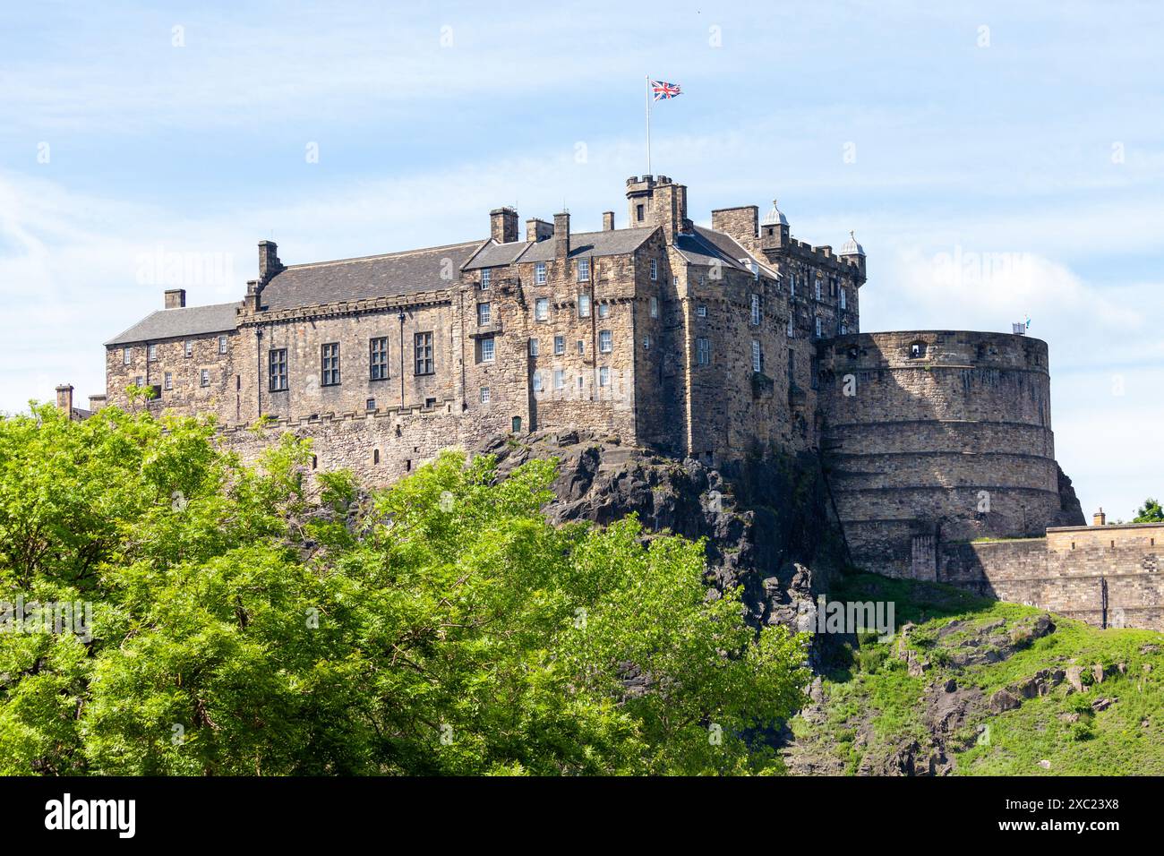 Edinburgh Castle viewed from The Vennel Viewpoint, Edinburgh Stock