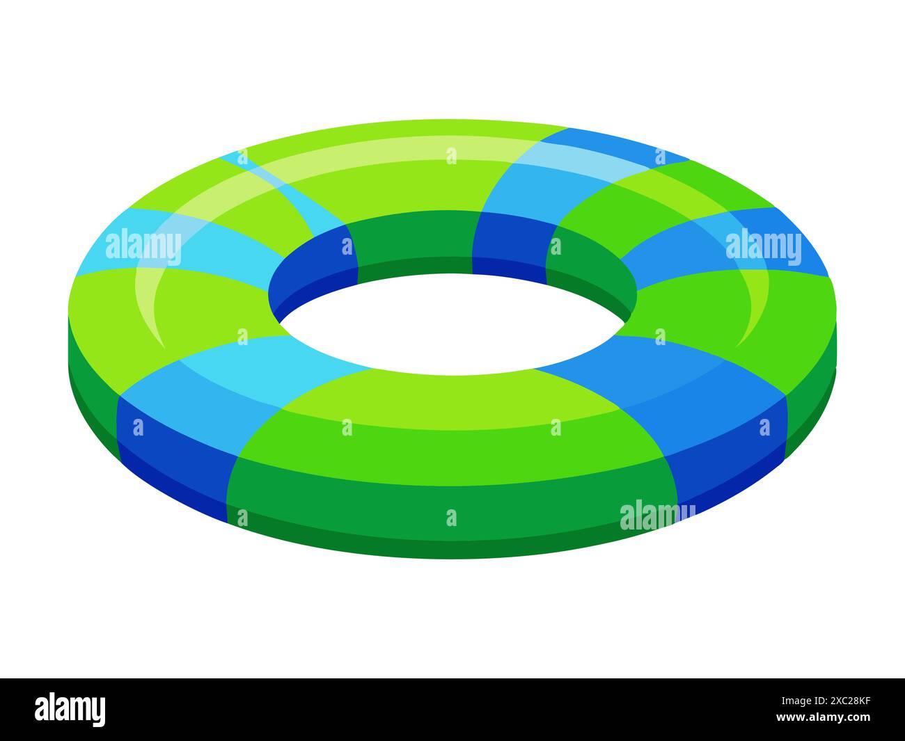 Brightly colored inflatable swim ring. Colorful float ring for summer ...
