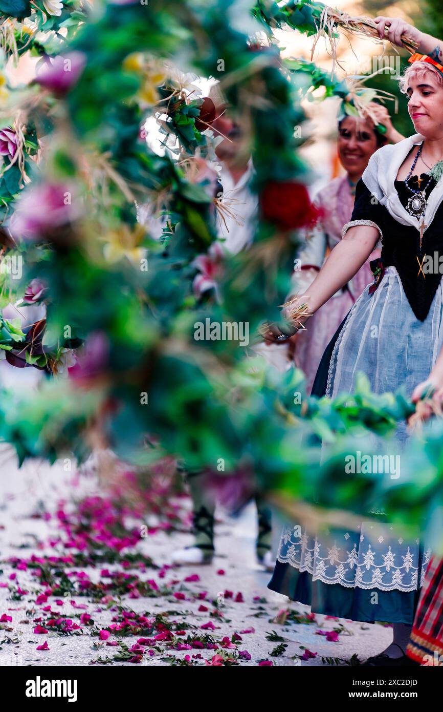 Flower dance in the Corpus Christi procession Stock Photo - Alamy