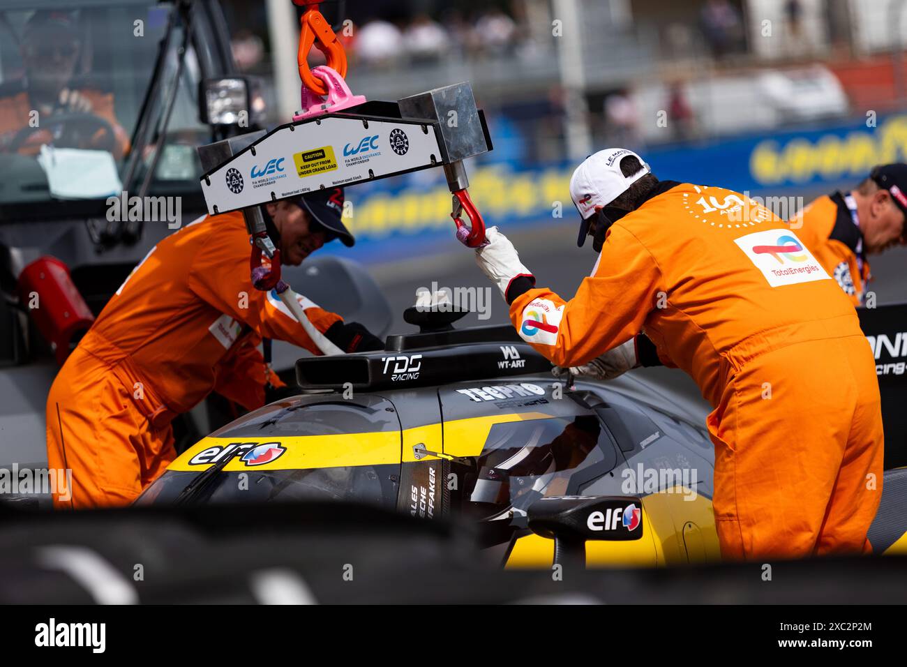Marshalls during the Free Practice 3 of the 2024 24 Hours of Le Mans