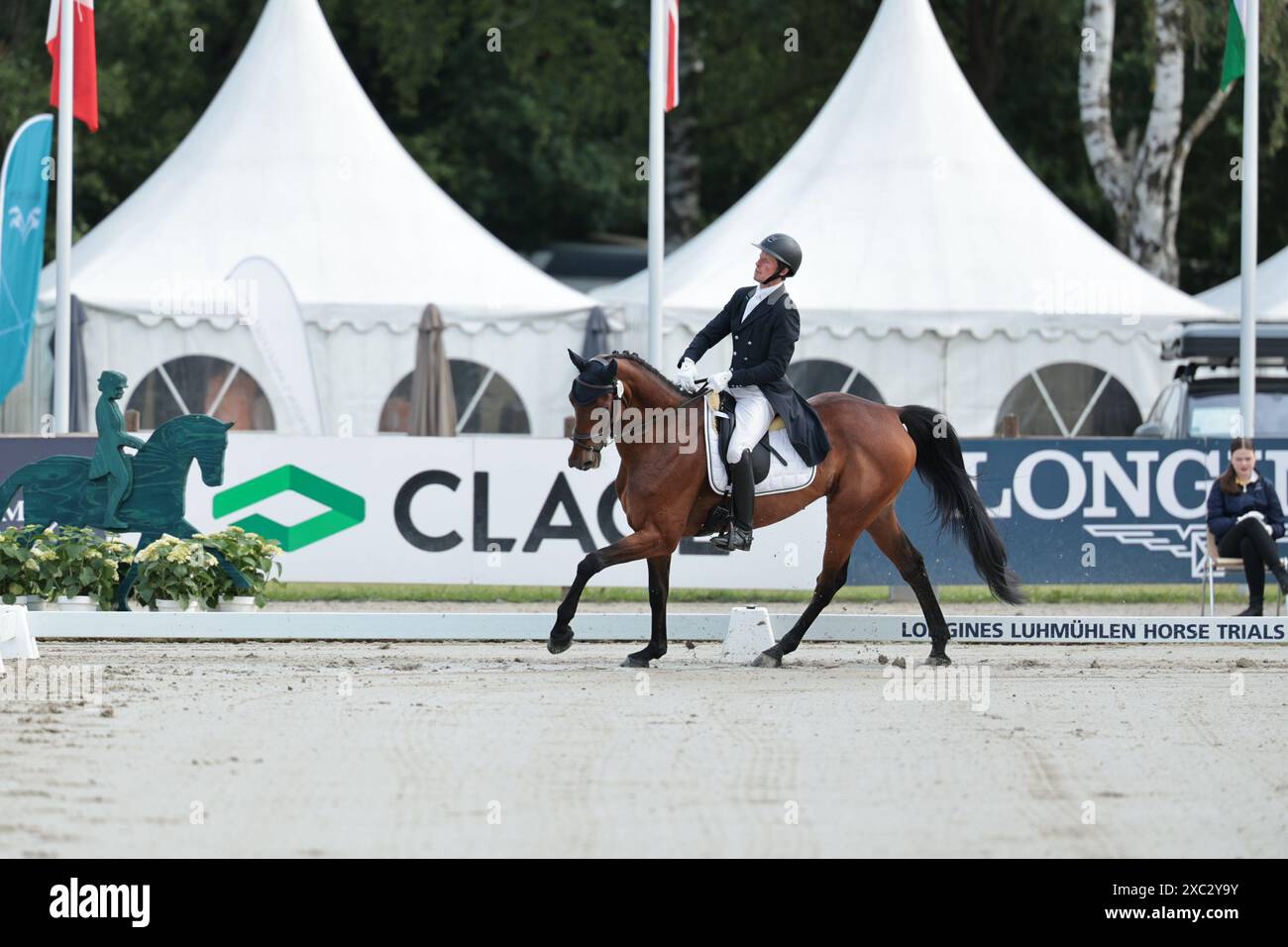 Luhmuhlen, Germany, June 14, 2025 Stephan Dubsky of Ireland with Karla