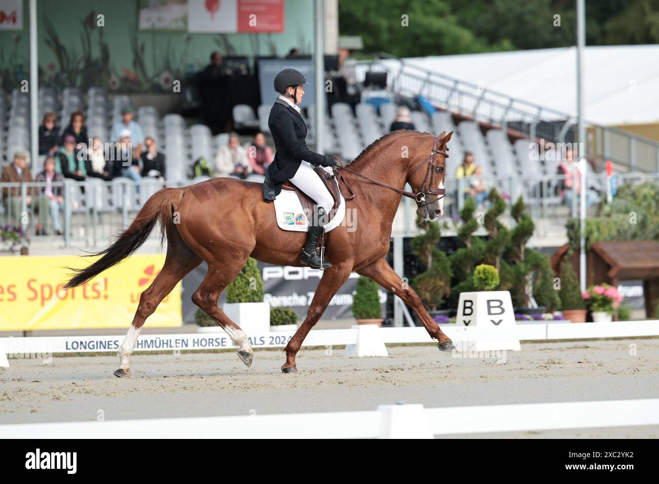 Luhmuhlen, Germany, June 14, 2024 Karin Donckers of Belgium with