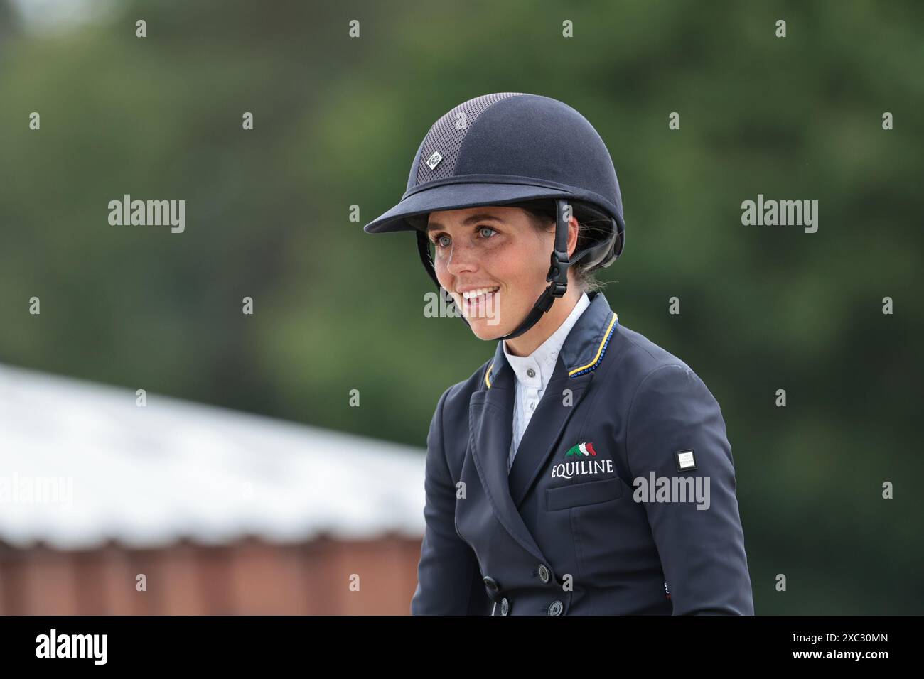 Luhmuhlen, Germany, June 14, 2025 Louise Romeike of Sweden with Caspian