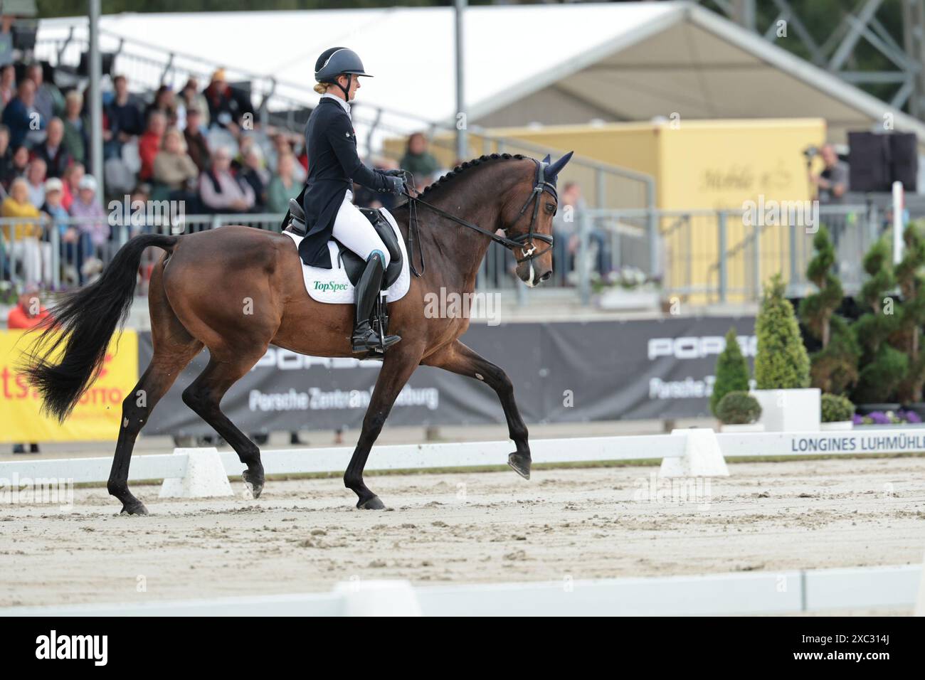 Luhmuhlen, Germany, June 14, 2024 Julia Krajewski of Germany with