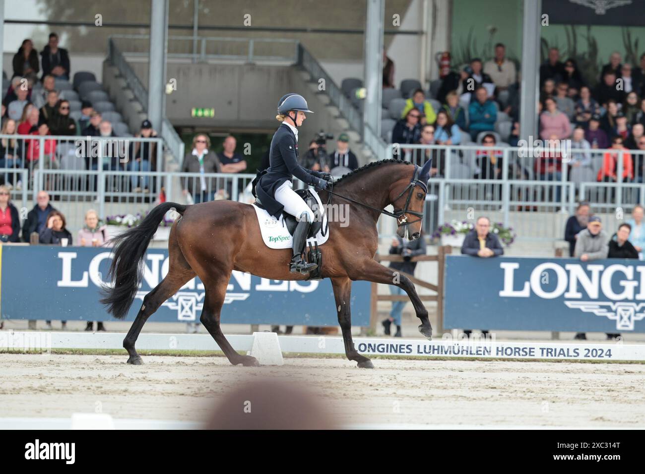 Luhmuhlen, Germany, June 14, 2025 Julia Krajewski of Germany with