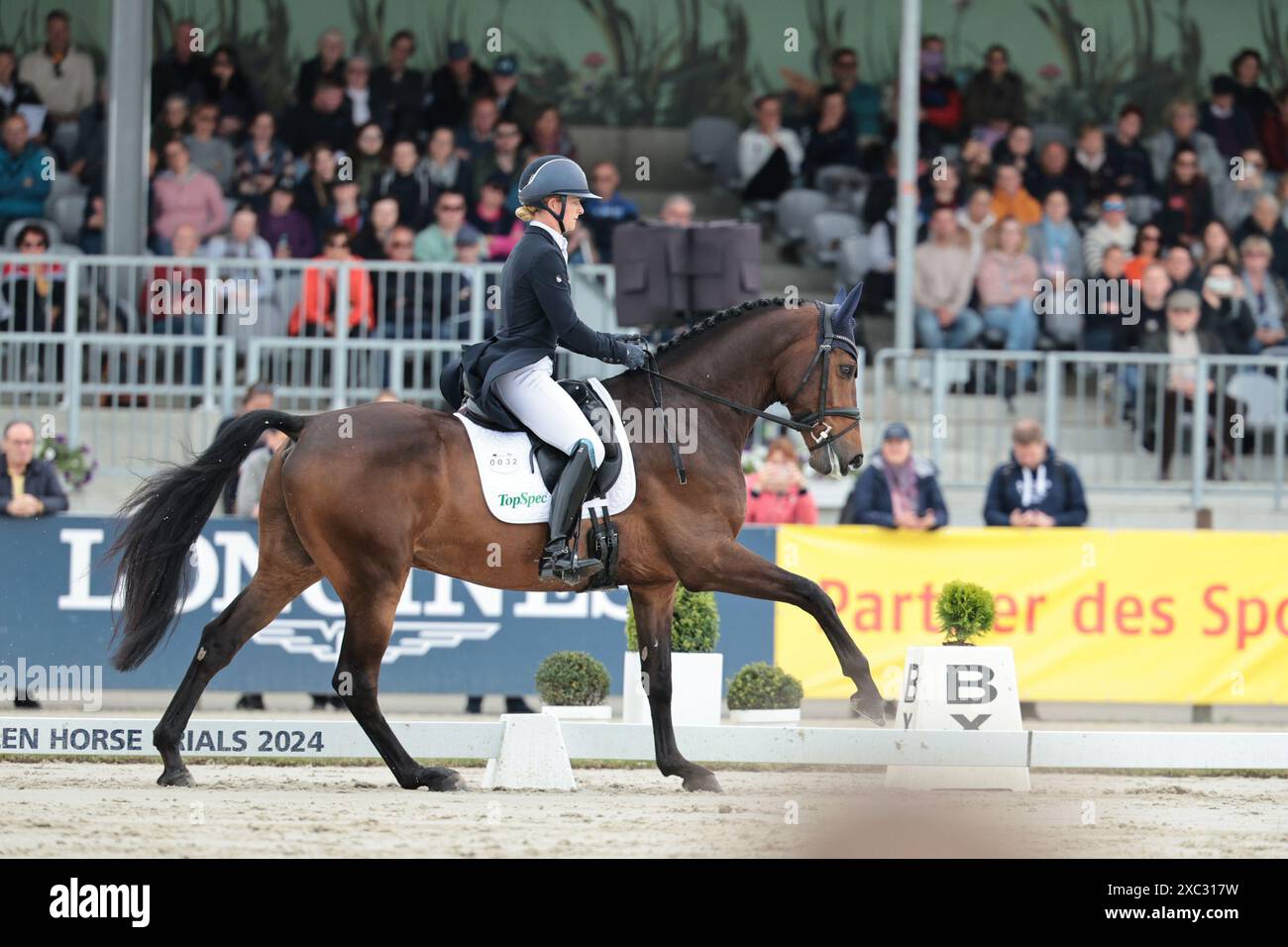 Luhmuhlen, Germany, June 14, 2024 Julia Krajewski of Germany with