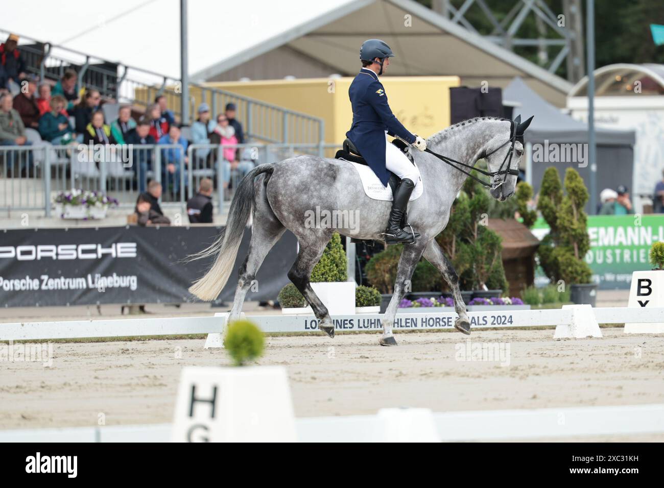 Luhmuhlen, Germany, June 14, 2024 Marcio Carvalho of Brazil with Castle Howard Casanova