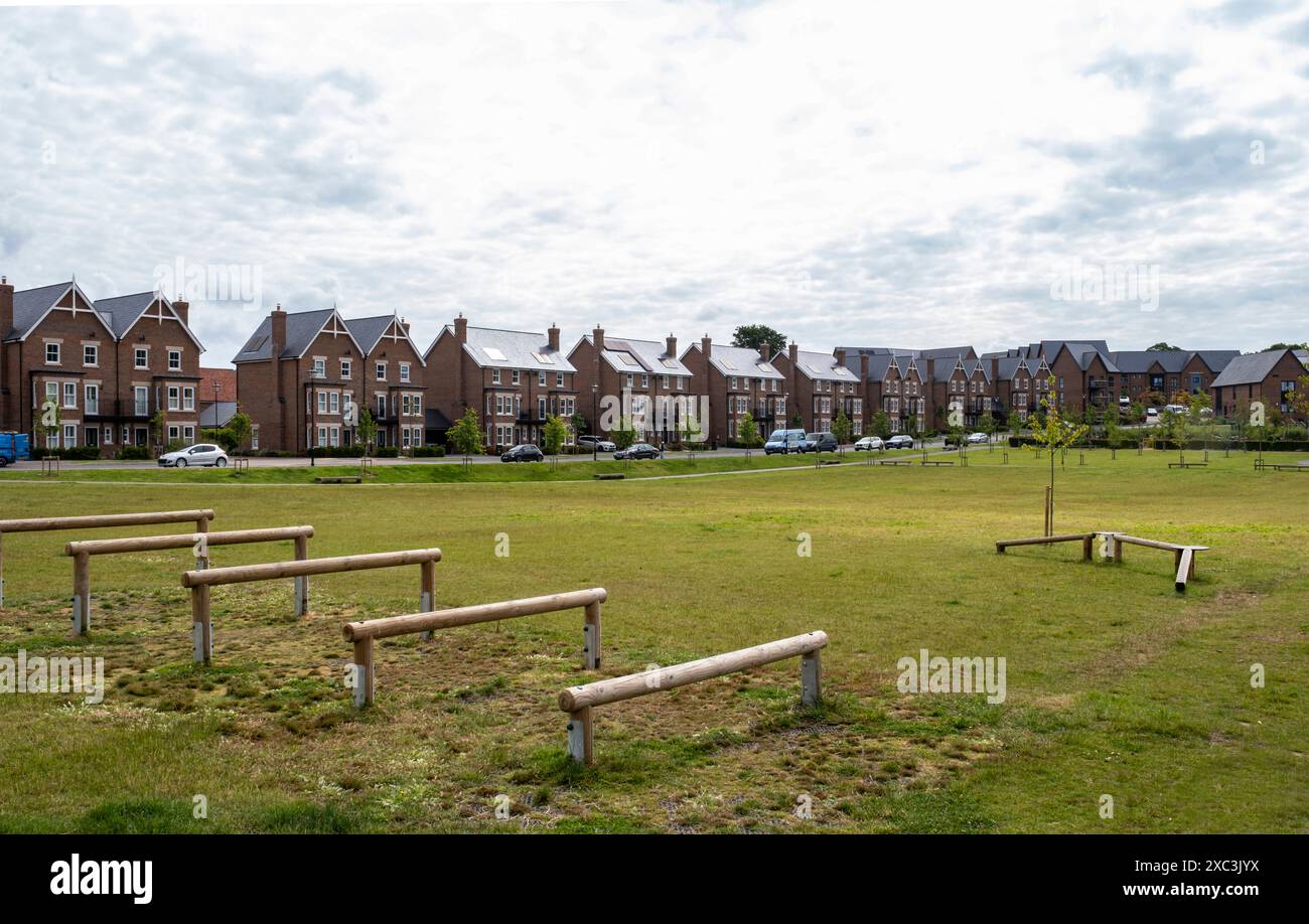 New Housing Development with landscaped gardens, water features