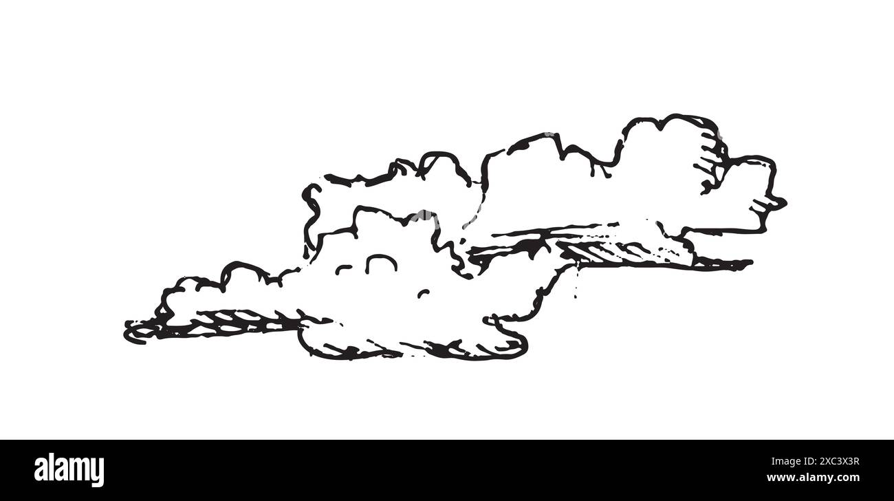 Cartoon clouds Black and White Stock Photos & Images - Alamy