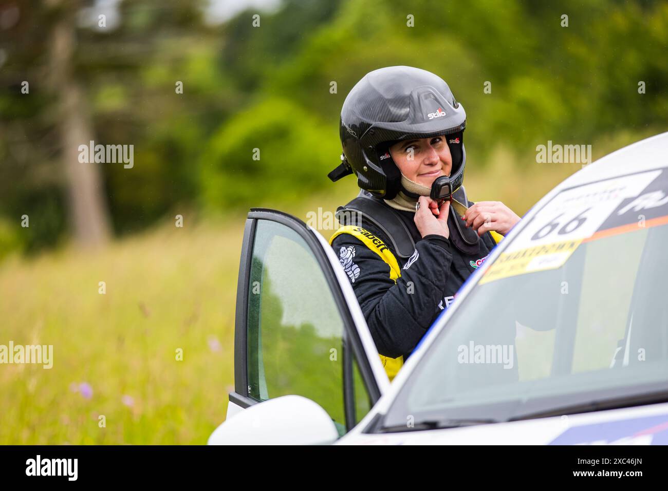 OLEA Charlotte, PAGES Cécile, Renault Clio Rally5, portrait during the Rallye Vosges - Grand-Est 2024, 4th round of the Championnat de France des Rallyes 2024, from June 15 to 16 in Gérardmer, France - Photo Bastien Roux/DPPI Credit: DPPI Media/Alamy Live News Stock Photo