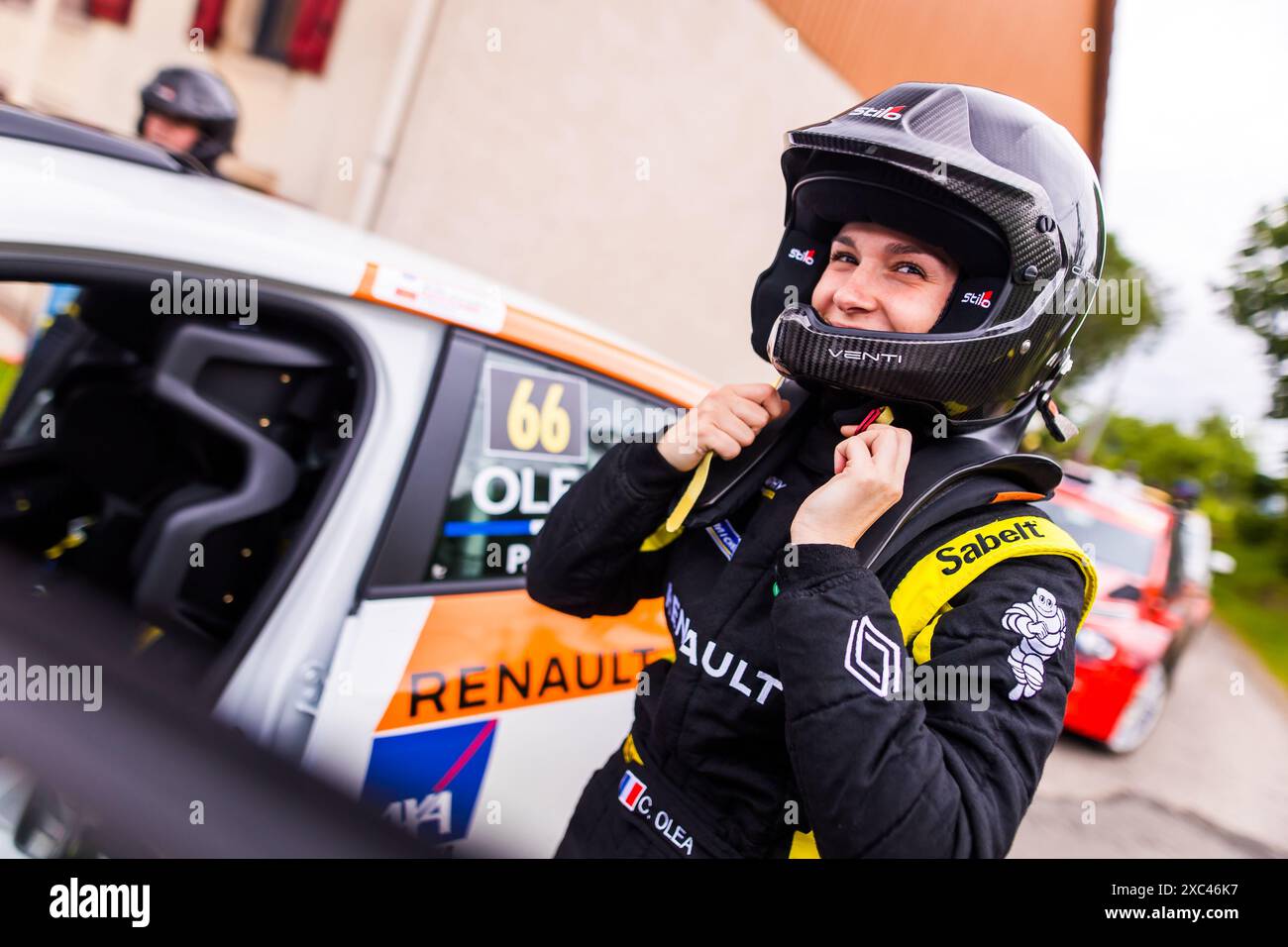 OLEA Charlotte, PAGES Cécile, Renault Clio Rally5, portrait during the Rallye Vosges - Grand-Est 2024, 4th round of the Championnat de France des Rallyes 2024, from June 15 to 16 in Gérardmer, France - Photo Bastien Roux/DPPI Credit: DPPI Media/Alamy Live News Stock Photo