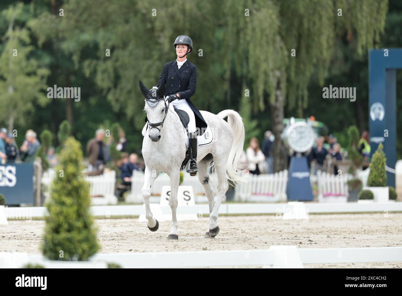 Emily Hamel of USA with Corvett during the CCI5* dressage at the