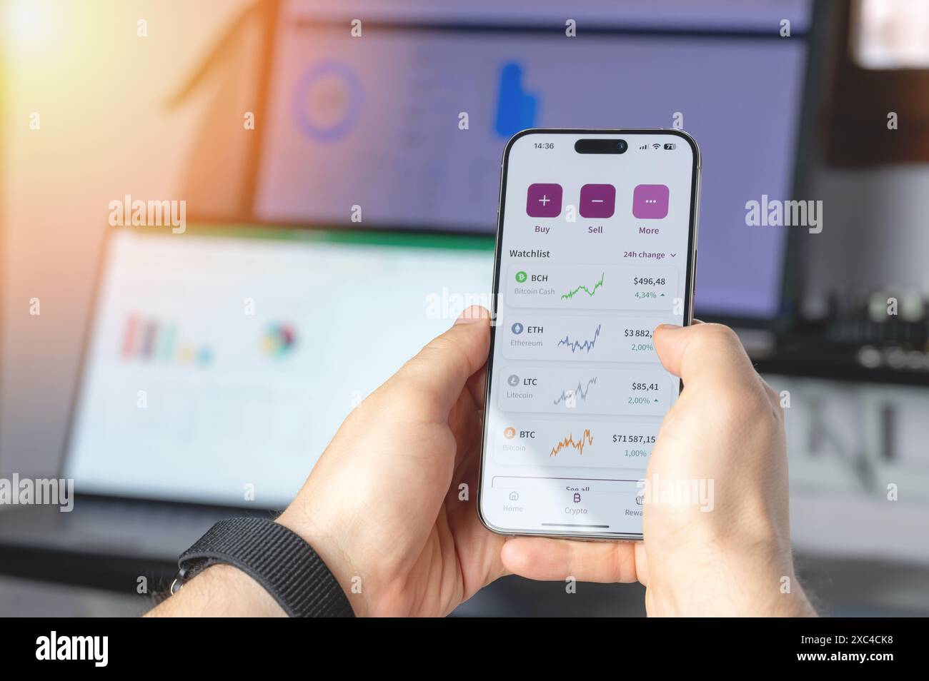 Cryptocurrency buy sell hi-res stock photography and images - Alamy