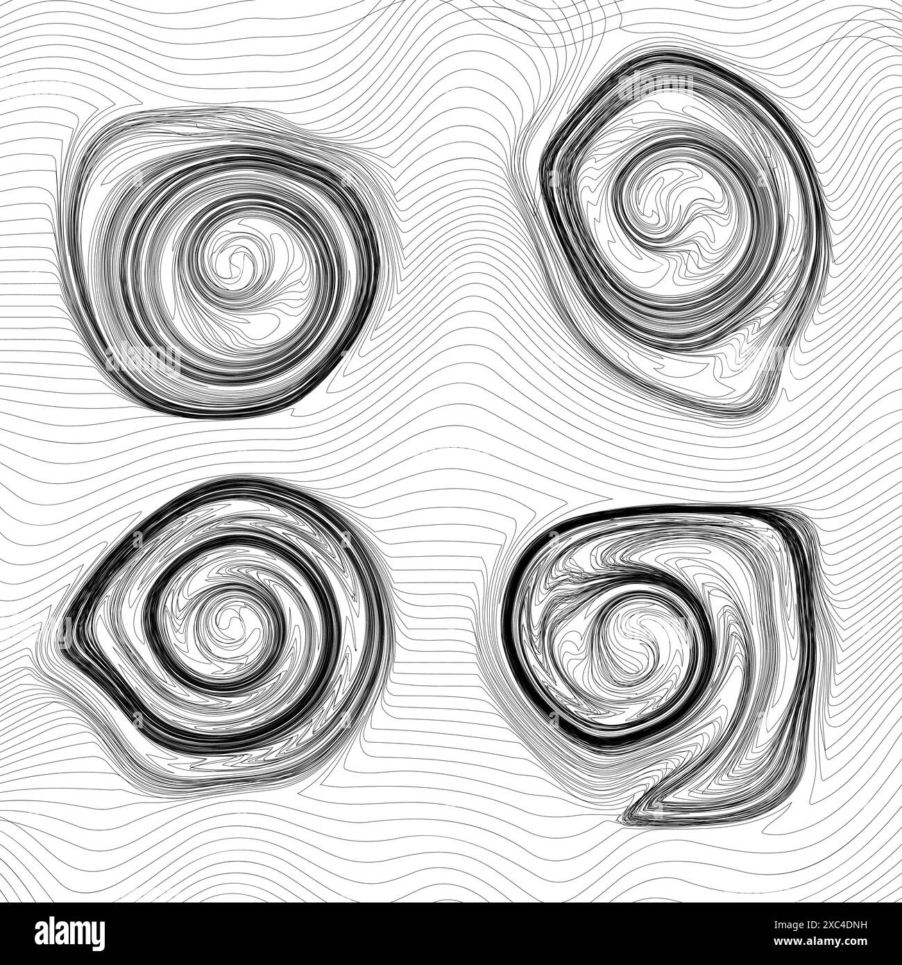 Distorted circular grid. Warped mesh texture. Retro punk design element ...